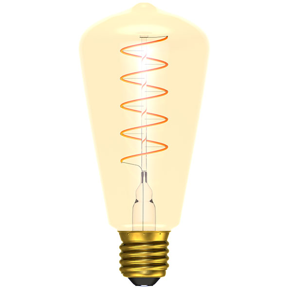 LED 4W Vintage Soft Coil Vertical Amber Filament Squirrel Cage - Dimmable - ES - 1800K